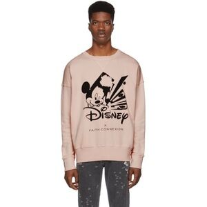 Faith Connexion Pink Crewneck Sweater with Graphic Design